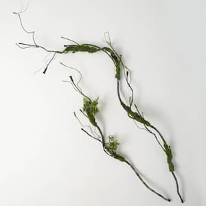 35 in. and 56 in. Artificial Mossy Branch (Set of 2)
