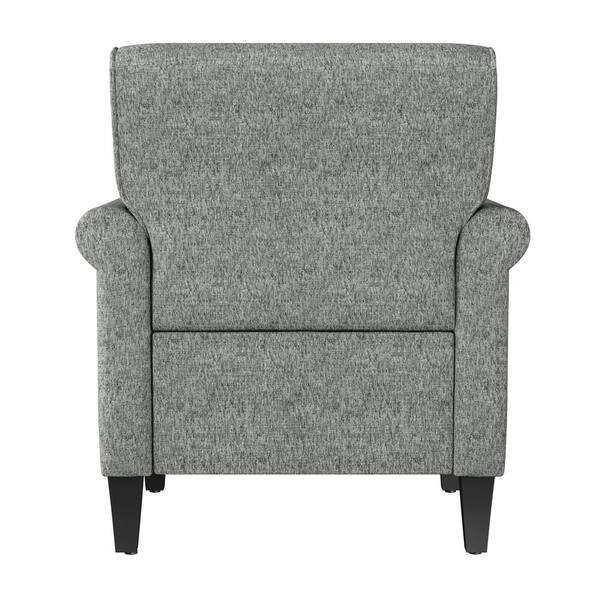 grey chenille armchair