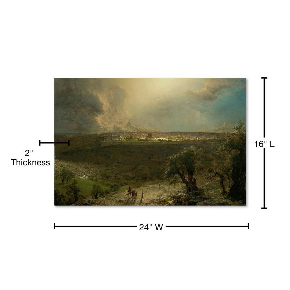 Jerusalem From The Mount Of Olives Landscape Canvas Art with Floater Frame