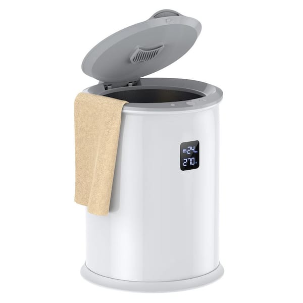 Electric Large Towel Warmer in White, LED Temperature Display, Smart Timer, Insulation Effect, Delay Function