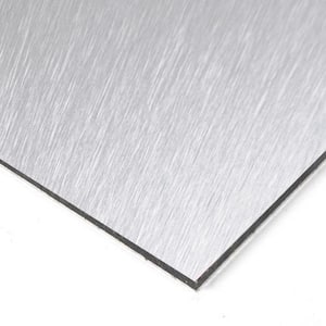 36 in. x 36 in. x 1/4 in. Thick Aluminum Composite ACM Brushed Silver Sheet