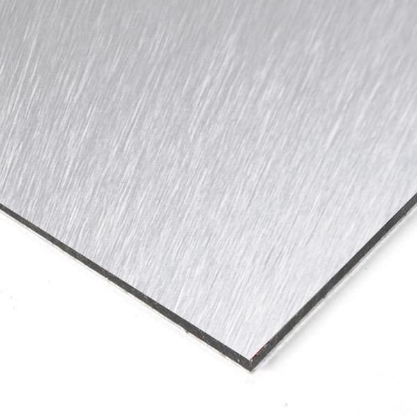 Falken Design 36 in. x 48 in. x 1/4 in. Thick Aluminum Composite ACM Brushed Silver Sheet