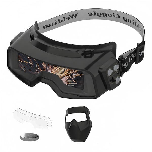 Auto Darkening Welding Helmet Goggles, Solar Powered Welding Mask, Wide Shade 4/5-9/9-13, Grinding for TIG MIG MMA