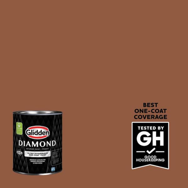 Glidden Diamond 1 qt. #PPG1068-7 Spiced Cider Flat Interior Paint with Primer