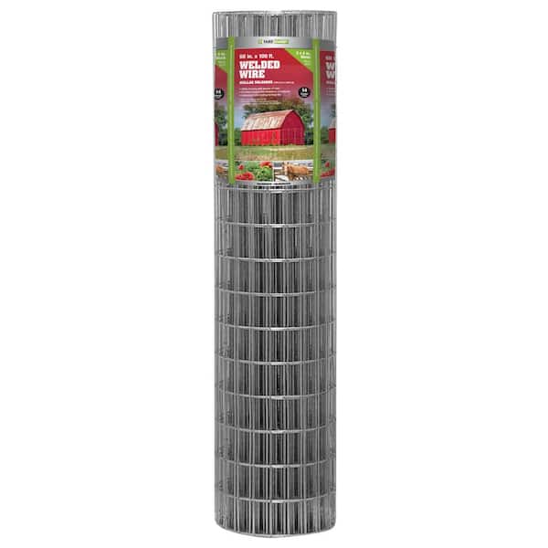 4 ft. x 100 ft. 14-Gauge Steel Welded-Wire Garden Fence