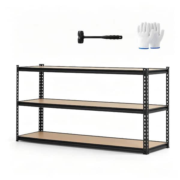 Heavy Dut Adjustable Metal Storage Shelving Carbon Steel Freestanding Rack, for Garage, Pantry, 150x45x91.2cm