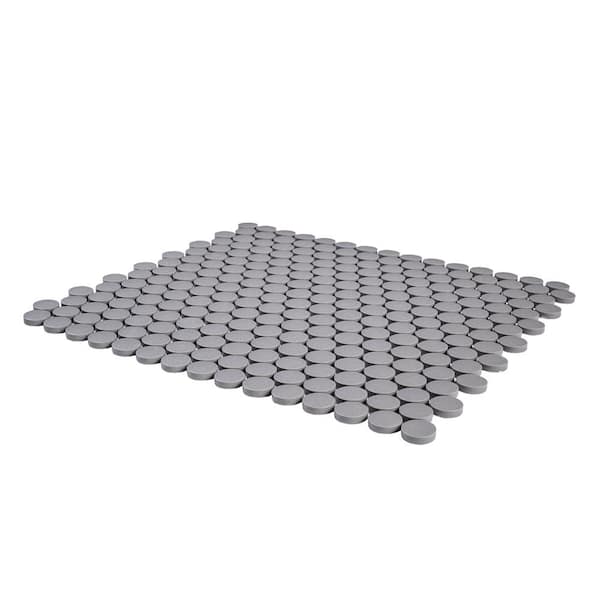Jeffrey Court Thunderhead Gray 11.375 in. x 12.25 in. Penny