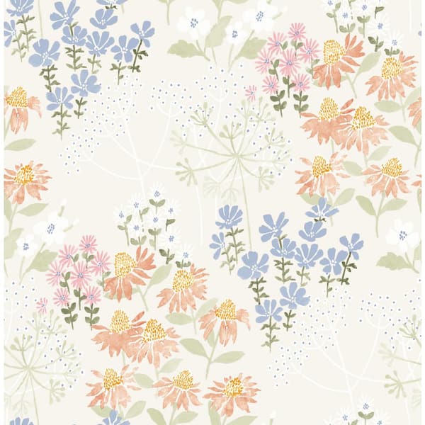 A-Street Prints Cultivate Springtime Blooms Multi-Colored Nonpasted Non Woven Wallpaper