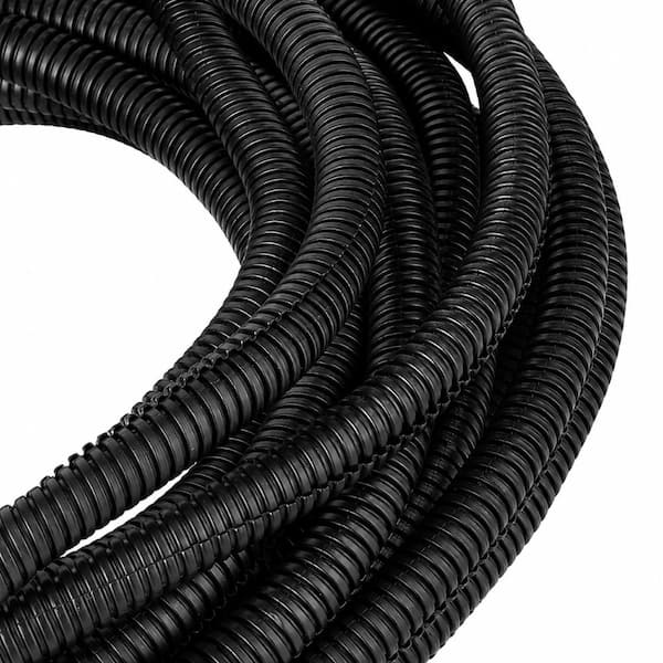 30 ft Split Loom Cord Protector for Pet Chewing, Flexible Wire Cover Tubing 15.8 mm OD for Home Cable