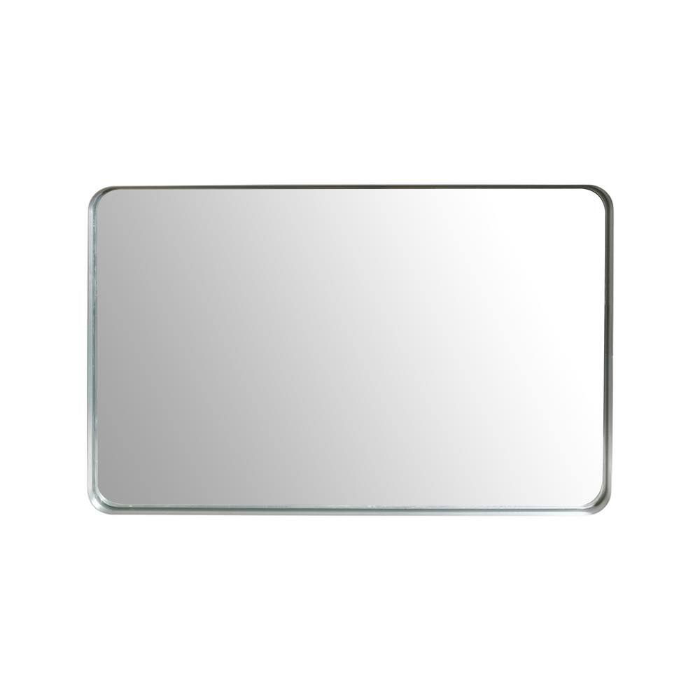 36 in. W. x 30 in. H Large Rectangular Aluminum Alloy Framed Wall Bathroom Vanity Mirror in Silver price history on PriceWatchPro