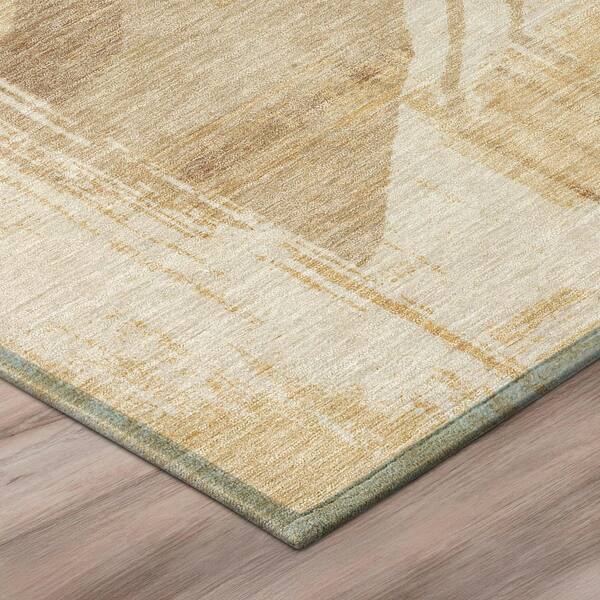 Chantille Machine Washable Indoor/Outdoor Abstract ACN3137 Wheat 3 ft. x 4 ft. Area Rug
