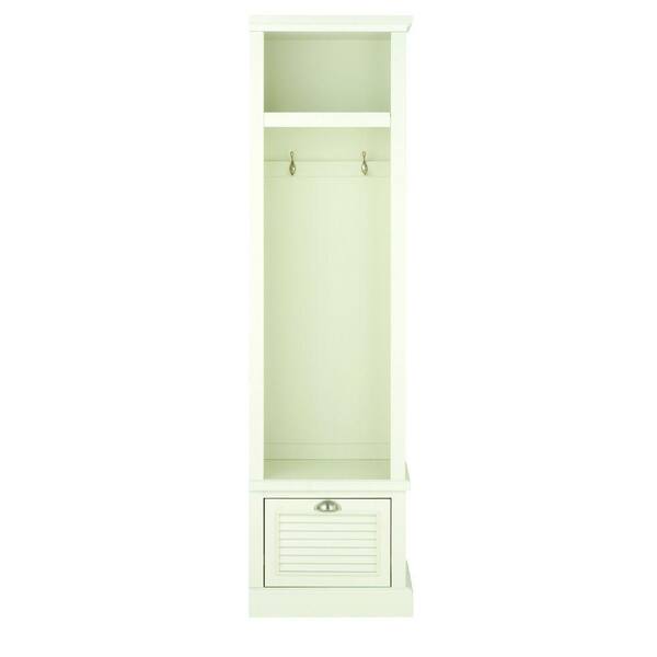 Unbranded Shutter 74 in. H x 20 in. W x 18 in. D Modular Open Right Locker in Polar White