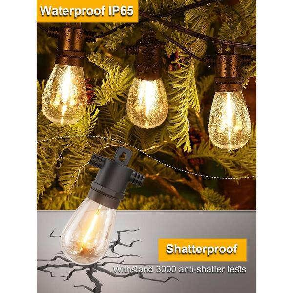 ZXXC E12 Dimmable 33-Light 100 ft. Indoor/Outdoor Plug-In LED