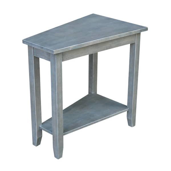 International Concepts Keystone Heather Gray Solid Wood Accent Table