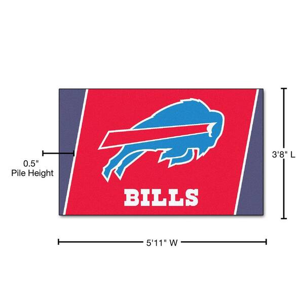 FANMATS Buffalo Bills Blue 4 ft. x 6 ft. Plush Area Rug 38235