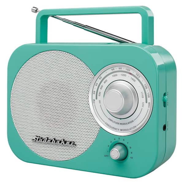 Studebaker Portable AM/FM Radio in Teal