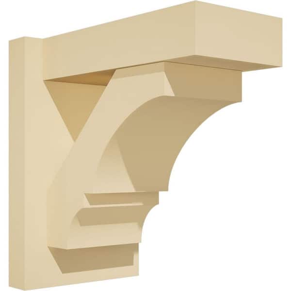 Ekena Millwork Balboa 7 in. W x 12 in. H x 12 in. D Signature Urethane Polyurethane Outlooker with Block Ends