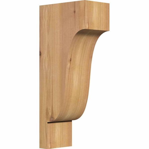 Ekena Millwork 3-1/2 in. x 6 in. x 14 in. Western Red Cedar Newport Smooth Corbel