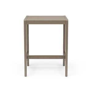 Sustain Gray Wood Bar Height Outdoor Bistro Table