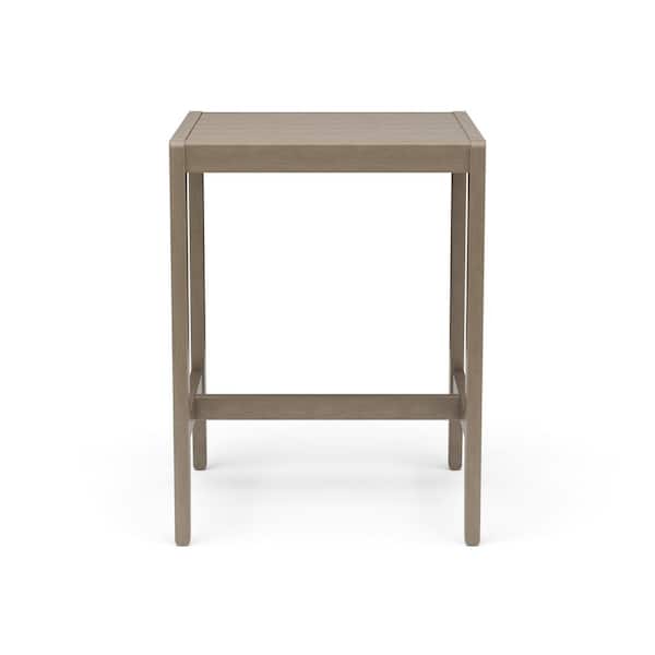 HOMESTYLES Sustain Gray Wood Bar Height Outdoor Bistro Table