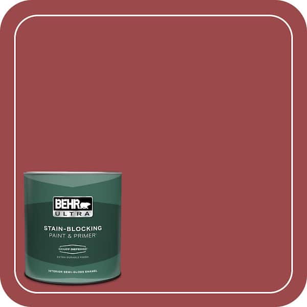 BEHR ULTRA 1 qt. #ECC-10-3 Holly Berry Extra Durable Semi-Gloss Enamel Interior Paint & Primer