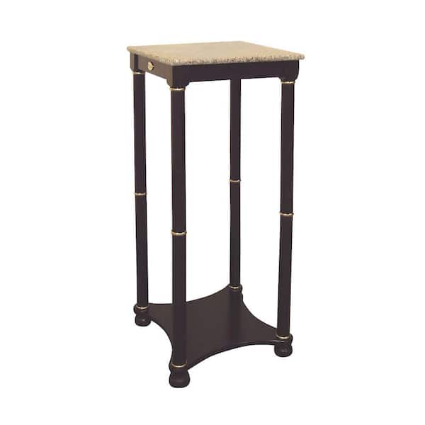 ORE INTERNATIONAL Cherry Marble Top End Table