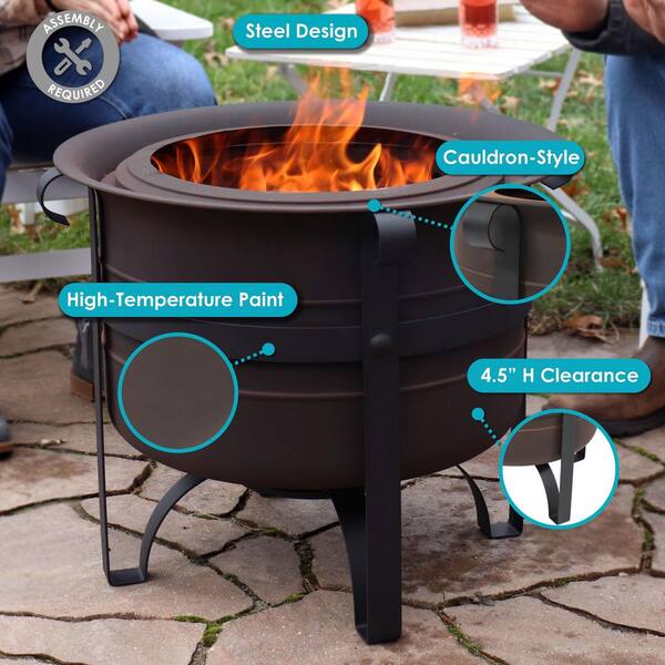 Sunnydaze Steel Cauldron-Style Smokeless Fire Pit NB-052