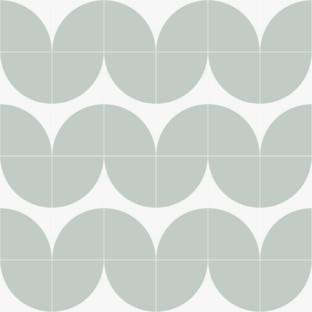 Tarin 8" x 8" Green Matte Porcelain Encaustic Tile