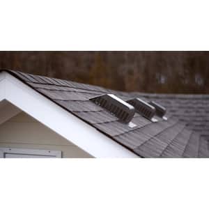 60 sq. in. Granule-Coated Aluminum Slant Back Static Roof Vent in Weathered Wood