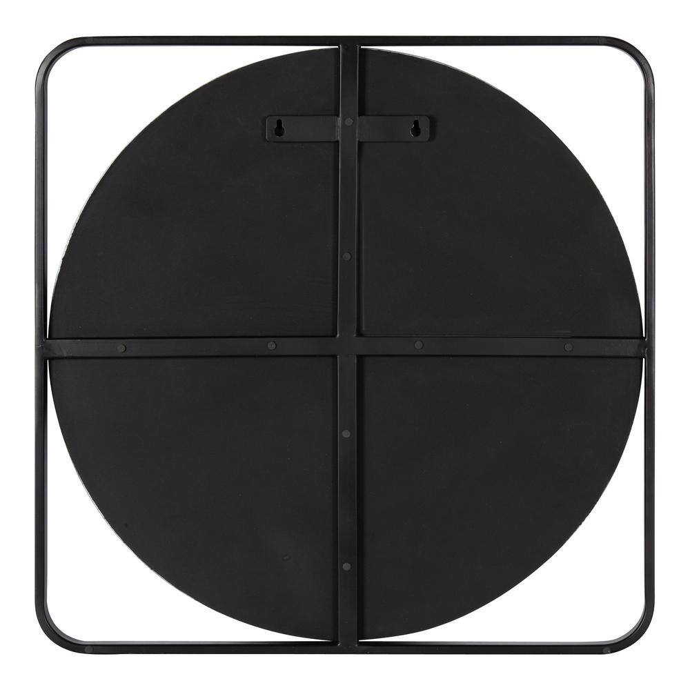 27" Square Silver Iron Vanity Wall Mirror