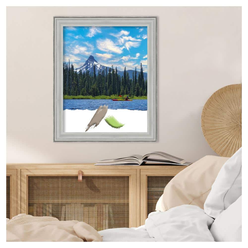 Distressed Silver Wood 16x20 Wall Picture Frame