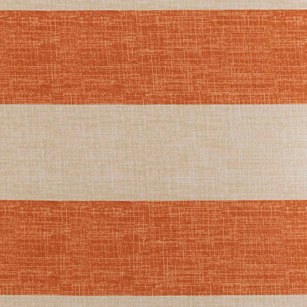Island Elegance Embroidered Orange Stripe 18" Square Throw Pillow