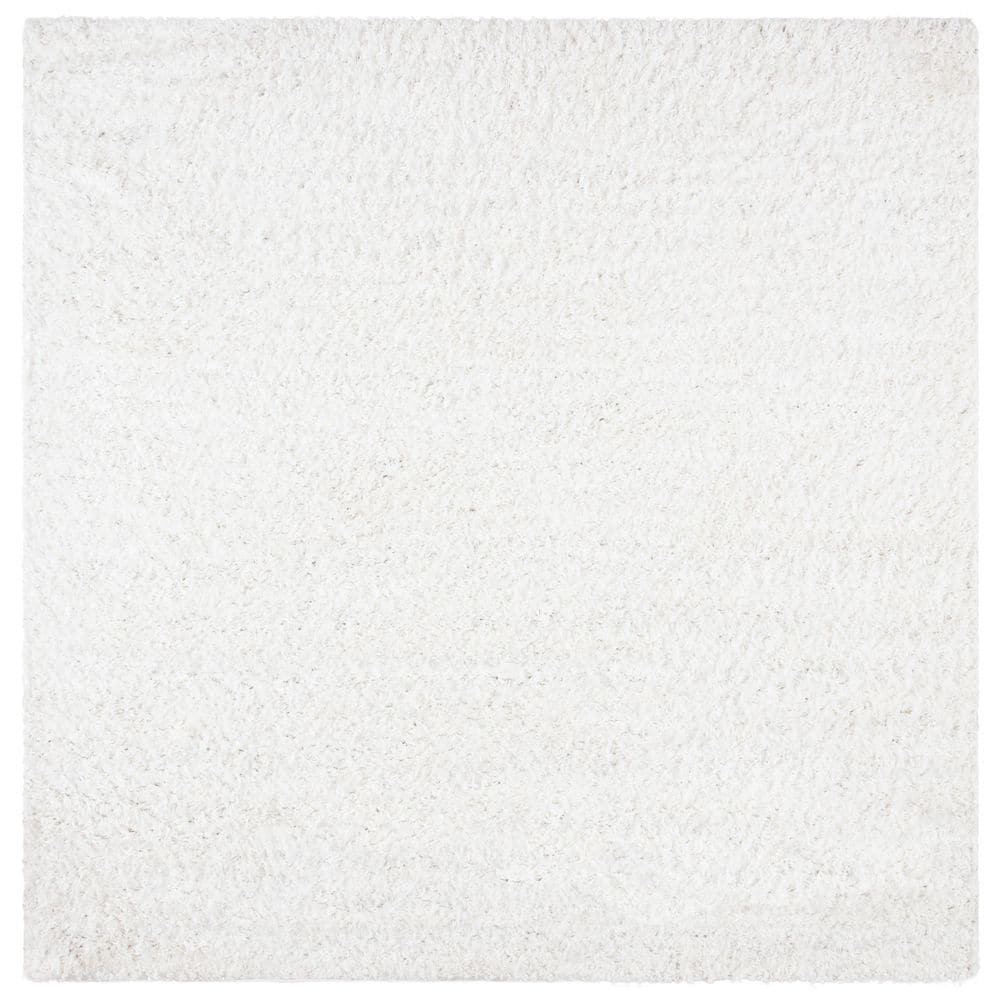 August Shag White 7 ft. x 7 ft. Solid Square Area Rug price history on PriceWatchPro