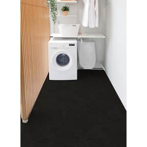 24 in. x 12 in. Slater Black Luxury Vinyl Plank Flooring Waterproof Peel and Stick Floor Tiles (12-Tile, 24 sq. ft.)