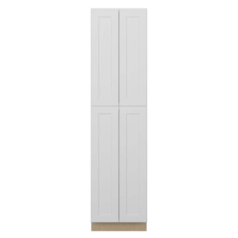 Norfolk Shaker 24 in. W x 96 in. H x 24 in. D in Painted White Plywood Asse