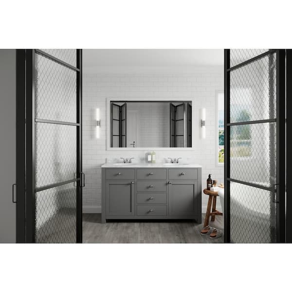 Pfirst Series 4 in. Centerset 2-Handle Bathroom Faucet Combo Kit n Polished Chrome (2-Pack)
