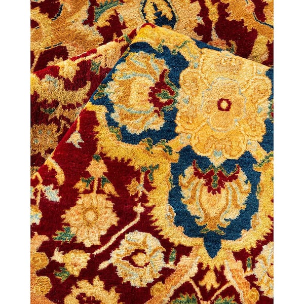 Mogul Red 9 ft. x 12 ft. Oriental Wool Indoor Area Rug