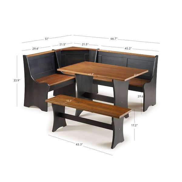 Black nook dining online set