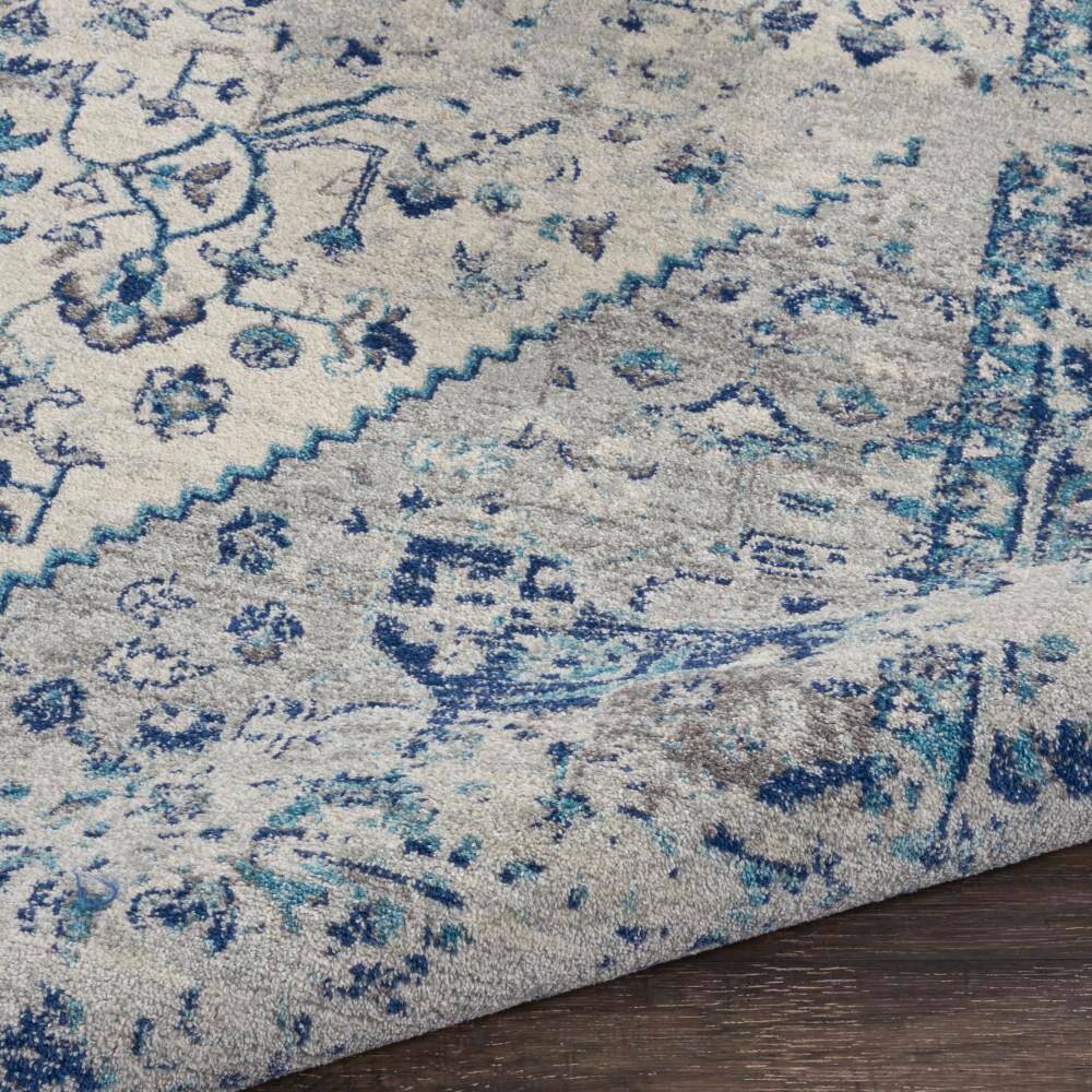 Tranquil Medallion Ivory & Light Blue Viscose 2x4 Rug