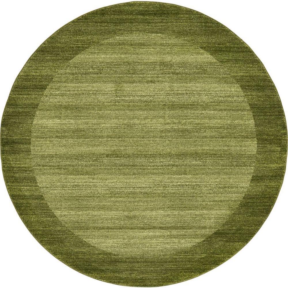 EasyCare 8' Round Light Green Tufted Spot Rug