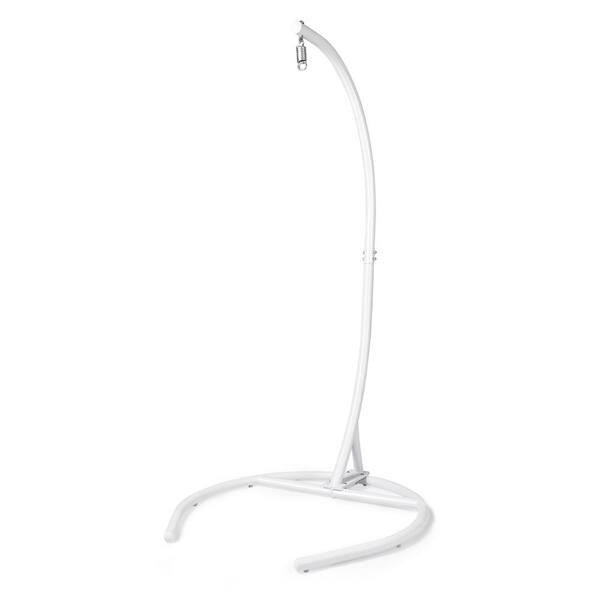 Angel Sar 6.6 ft. Metal Hanging Chair Hammock Stand in White