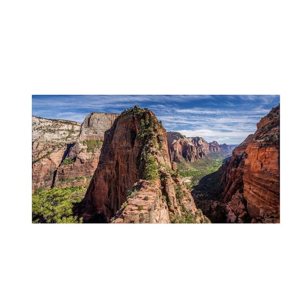 19 in. x 10 in. Angels Landing by Pierre Leclerc Hidden Frame Nature Wall Art