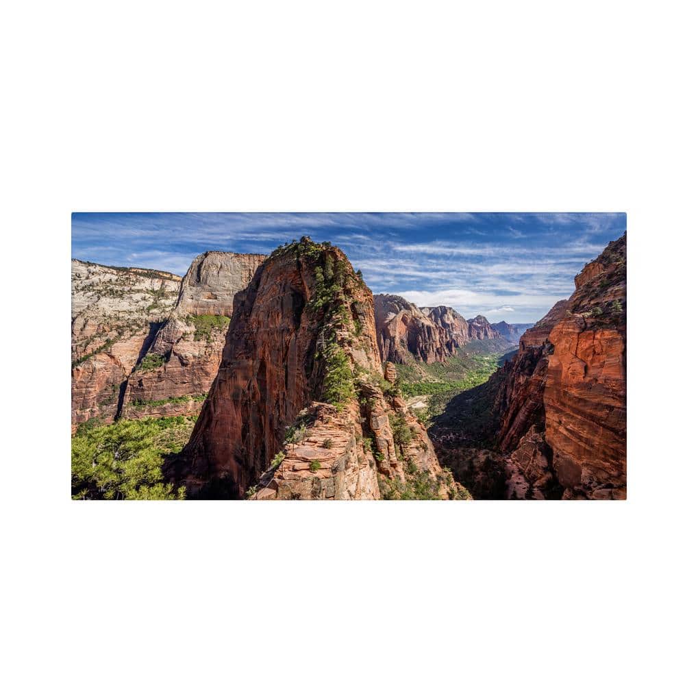 Large Brown and Green Canvas Art of Angel's Landing