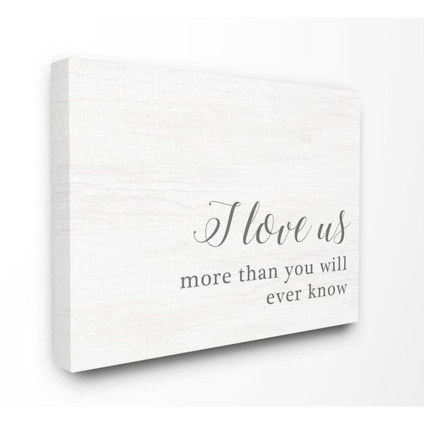 Stupell Industries 24 In X 30 In I Love Us Family Home Inspirational Word Black And White By Anna Quach Canvas Wall Art Fwp 272 Cn 24x30 The Home Depot