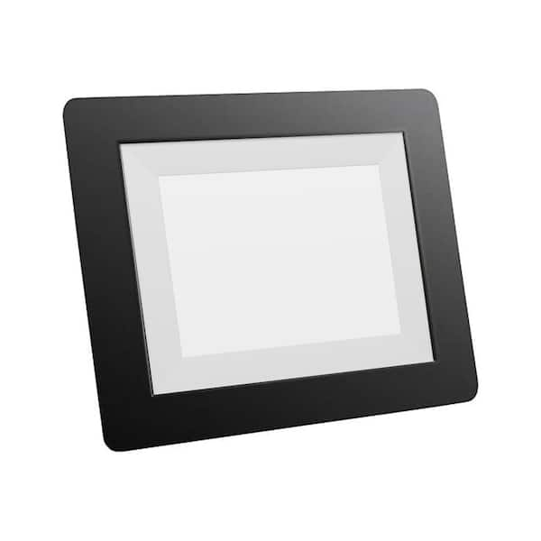 8 in. LCD Digital Picture Frame Display in Black with Push Button Controls & Auto Slideshow Using USB or SD Memory Card