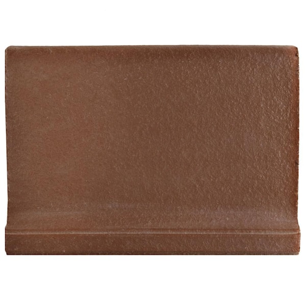 Merola Tile Quarry Cove Base Flame Red 4-3/8 in. x 5-7/8 in. Satin Ceramic Floor and Wall Tile Trim