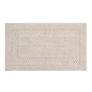 Classy 100% Cotton Bath Rugs Set, 21 in. x34 in. Rectangle, Ivory