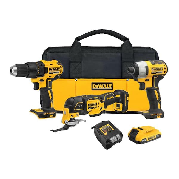 20V MAX Lithium-Ion Cordless 3-Tool Combo Kit with (2) 2.0 Ah Batteries, Charger and Kitbag