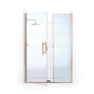 Illusion 57 in. to 58.25 in. x 70 in. Semi-Frameless Shower Door with Inline Panel in Brushed Nickel and Clear Glass