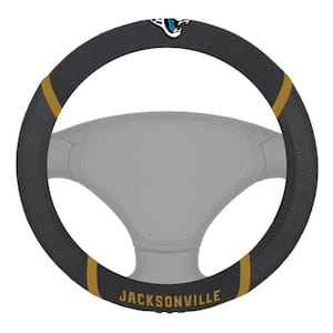 NFL - Jacksonville Jaguars Embroidered Steering Wheel Cover in Black - 15in. Diameter